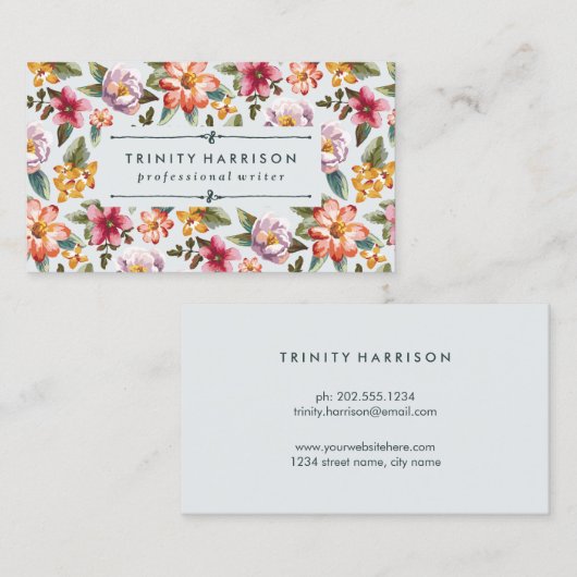  tuin | Floral Visitekaartje (Voorkant / Achterkant)