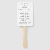 Tuin Foliage Boeket Trouwprogramma Fans Handwaaier (Achterkant)