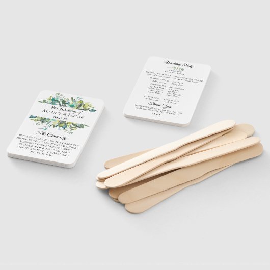 Tuin Foliage Boeket Trouwprogramma Fans Handwaaier (Niet-gemonteerd)