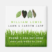 Tuin Gazon Care Landscaping verlaat Business Logo Magneet (Voorkant)