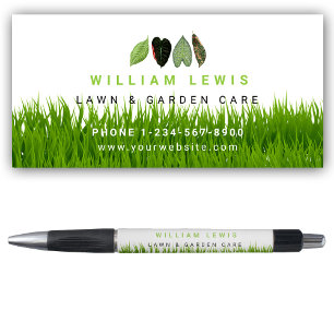Tuin Gazon Care Landscaping verlaat Business Logo Pen