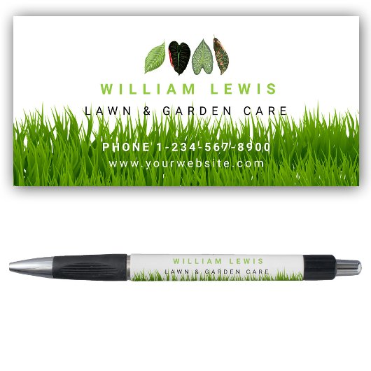 Tuin Gazon Care Landscaping verlaat Business Logo Pen