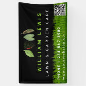 Tuin Gazon Care Landscaping verlaat Business Logo Spandoek (Verticaal)