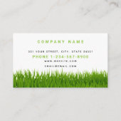 Tuin gazon zorg laat zakelijke loyaliteit visitekaartje (Achterkant)