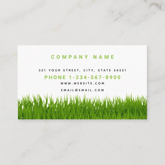 Tuin gazon zorg laat zakelijke loyaliteit visitekaartje (Achterkant)