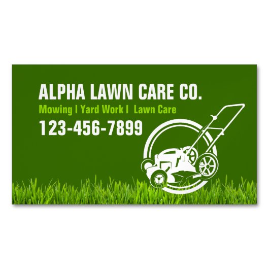 Tuin gazon zorg landschap landschapsarchitectuur g magnetisch visitekaartje (Voorkant)