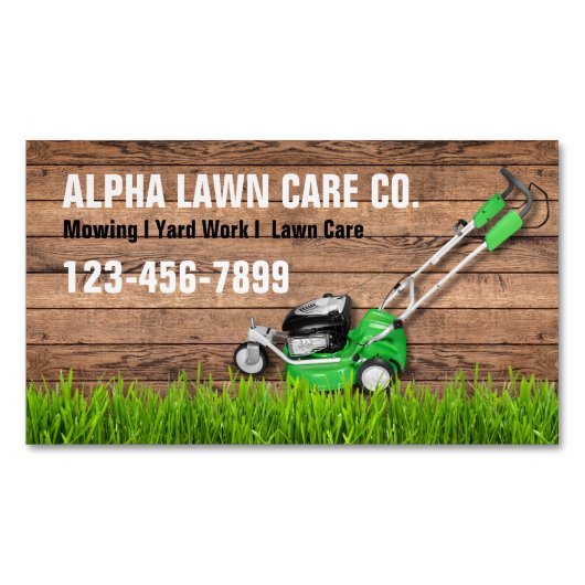 Tuin gazon zorg landschap landschapsarchitectuur g magnetisch visitekaartje (Voorkant)