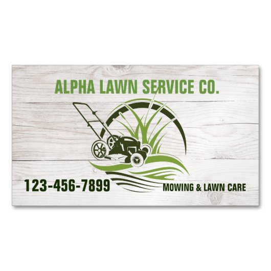 Tuin gazon zorg landschap landschapsarchitectuur g magnetisch visitekaartje (Voorkant)