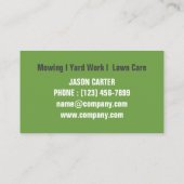 Tuin gazon zorg landschap landschapsarchitectuur g visitekaartje (Achterkant)