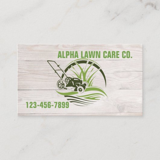 Tuin gazon zorg landschap landschapsarchitectuur g visitekaartje (Voorkant)