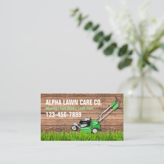 Tuin gazon zorg landschap landschapsarchitectuur g visitekaartje (Staand voorkant)