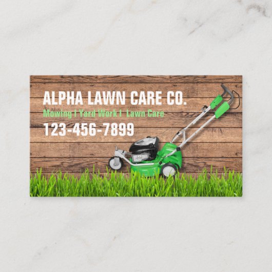 Tuin gazon zorg landschap landschapsarchitectuur g visitekaartje (Voorkant)