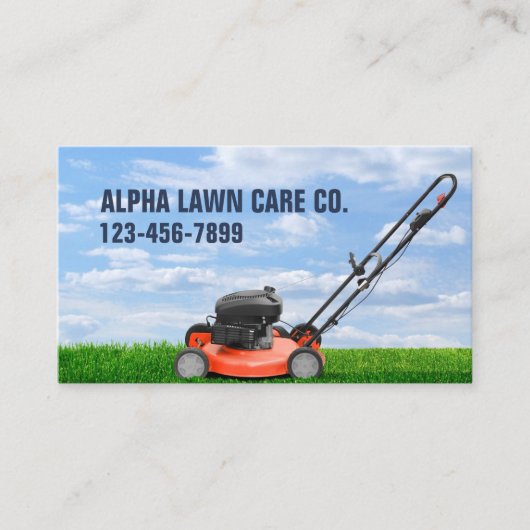 Tuin gazon zorg landschap landschapsarchitectuur g visitekaartje (Voorkant)