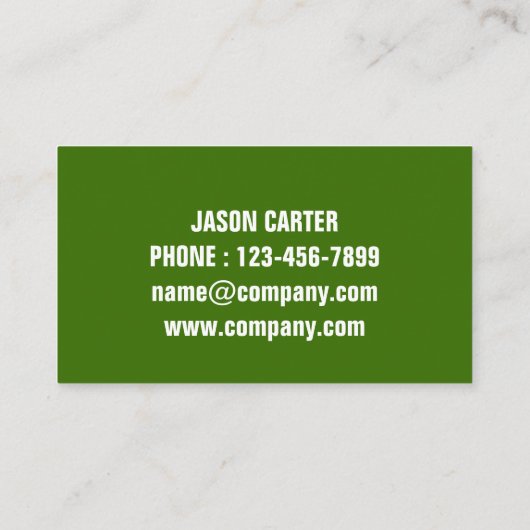 Tuin gazon zorg landschap landschapsarchitectuur g visitekaartje (Achterkant)