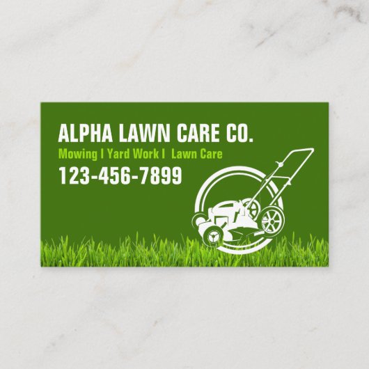 Tuin gazon zorg landschap landschapsarchitectuur g visitekaartje (Voorkant)