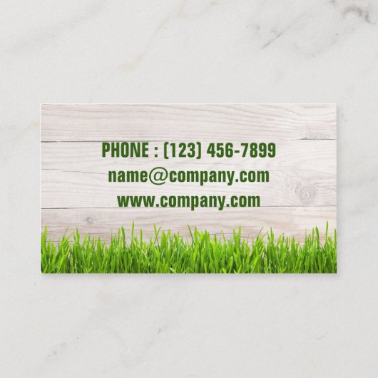 Tuin gazon zorg landschap landschapsarchitectuur g visitekaartje (Achterkant)