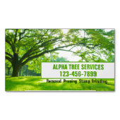 Tuin gazon zorg landschapsarchitectuur boom trimmi magnetisch visitekaartje (Voorkant)