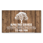 Tuin gazon zorg landschapsarchitectuur boomboomver magnetisch visitekaartje (Voorkant)