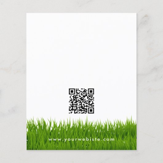 Tuin gazon zorg landschapsarchitectuur moderne gra flyer (Achterkant)