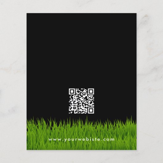 Tuin gazon zorg landschapsarchitectuur moderne gra flyer (Achterkant)