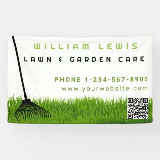 Tuin gazon zorg landschapsarchitectuur moderne gra spandoek (Horizontaal)