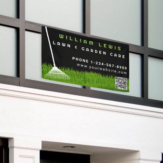 Tuin gazon zorg landschapsarchitectuur moderne gra spandoek (Buitenkant Gebouw)