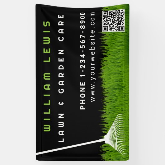 Tuin gazon zorg landschapsarchitectuur moderne gra spandoek (Verticaal)