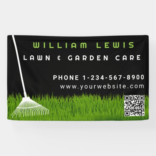 Tuin gazon zorg landschapsarchitectuur moderne gra spandoek (Horizontaal)