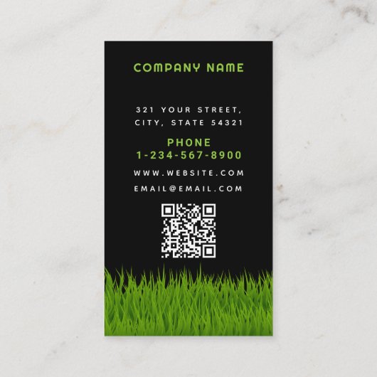 Tuin gazon zorg landschapsarchitectuur moderne gra visitekaartje (Achterkant)