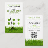 Tuin gazon zorg moderne gras hark loyaliteit visitekaartje (Voorkant / Achterkant)