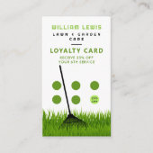 Tuin gazon zorg moderne gras hark loyaliteit visitekaartje (Voorkant)