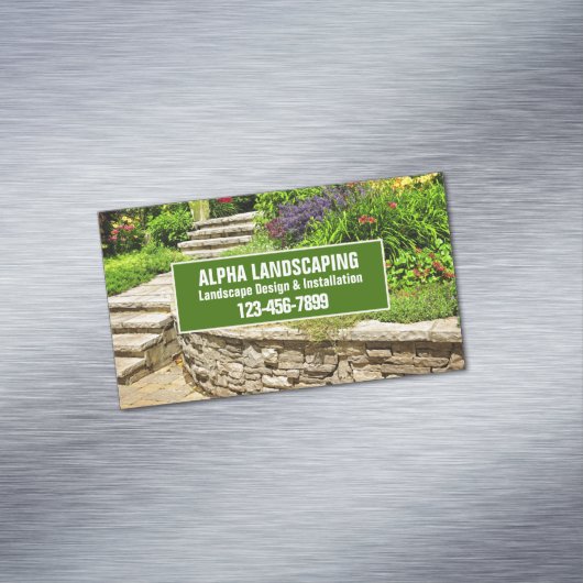 Tuin gazon zorg Tuinieren Landschapsarchitectuur Magnetisch Visitekaartje (Voorbeeld)