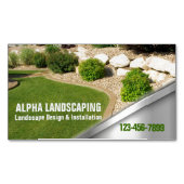 Tuin gazon zorg Tuinieren Landschapsarchitectuur Magnetisch Visitekaartje (Voorkant)