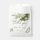 Tuin gebladerte groen wijnstokken bruiloft dank u bedankzakje (Voorkant)