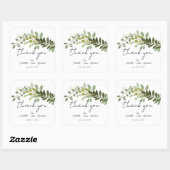 Tuin gebladerte groen wijnstokken bruiloft dank u vierkante sticker (Vel)