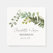 Tuin gebladerte groen wijnstokken bruiloft partij servet (Voorkant)