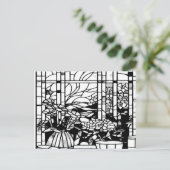 Tuin Gebrandschilderd Glas Briefkaart (Staand voorkant)