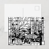 Tuin Gebrandschilderd Glas Briefkaart (Voorkant / Achterkant)