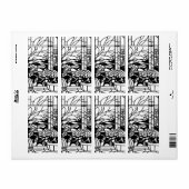 Tuin Gebrandschilderd Glas Etiket (Full Sheet)