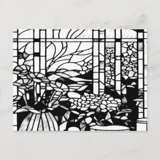 Tuin Gebrandschilderd Glas Feestdagenkaart