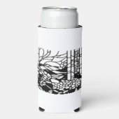 Tuin Gebrandschilderd Glas Seltzer Blikjeskoeler (Seltzer Voorkant)
