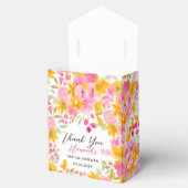 Tuin geel roze bloem waterverf bruiloftsdouche bedankdoosjes (Geopend)