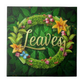 Tuin-geïnspireerd bloemontwerp tegeltje (Voorkant)