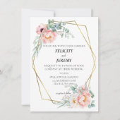 Tuin geïnspireerde bruiloft uitnodiging (Voorkant)