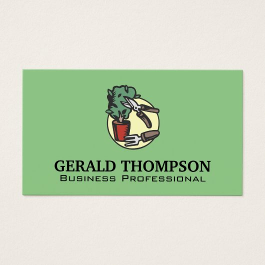 Tuin gereedschap visitekaartje (Voorkant)