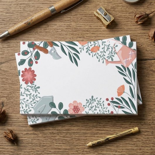 Tuin gereedschap & Wilde Bloemen Border Post-it® Notes
