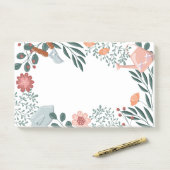 Tuin gereedschap & Wilde Bloemen Border Post-it® Notes (Op bureau)