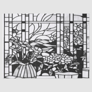 Tuin Glas-in-lood  Tissuepapier