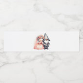 Tuin Gnome Bruid Bruidegom Sprookjesachtige Rustie Waterfles Etiket (Enkel label)