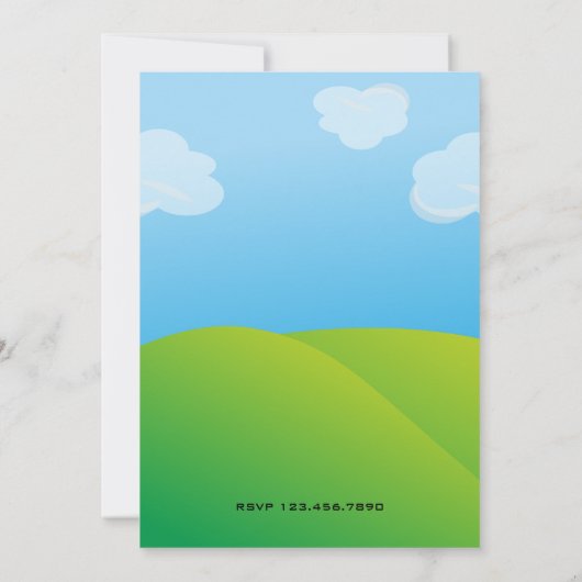 Tuin Gnome Kids Verjaardagsfeestje Kaart (Achterkant)